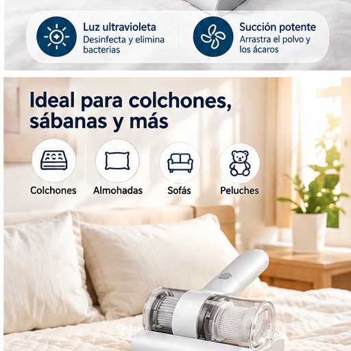 Aspiradora Portátil Colchón Anti-acaros